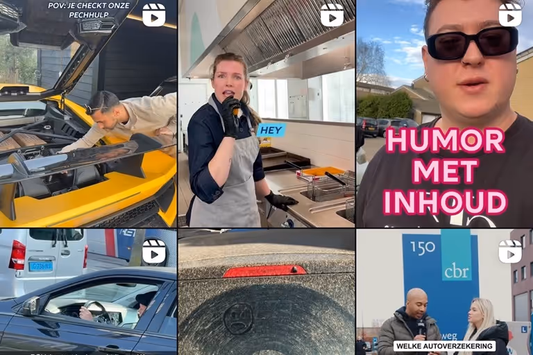 Screenshot van de Insta-feed van Allianz Direct